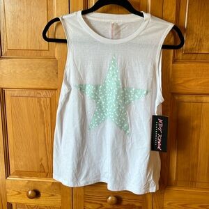 Betsy Johnson performance tank with star design